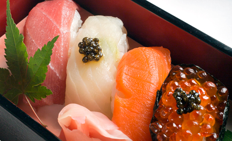 写真:ちょうざめ堪能ー握りずしー
