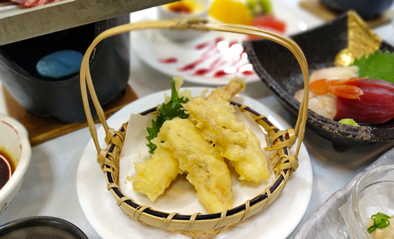 チョウザメ天ぷら